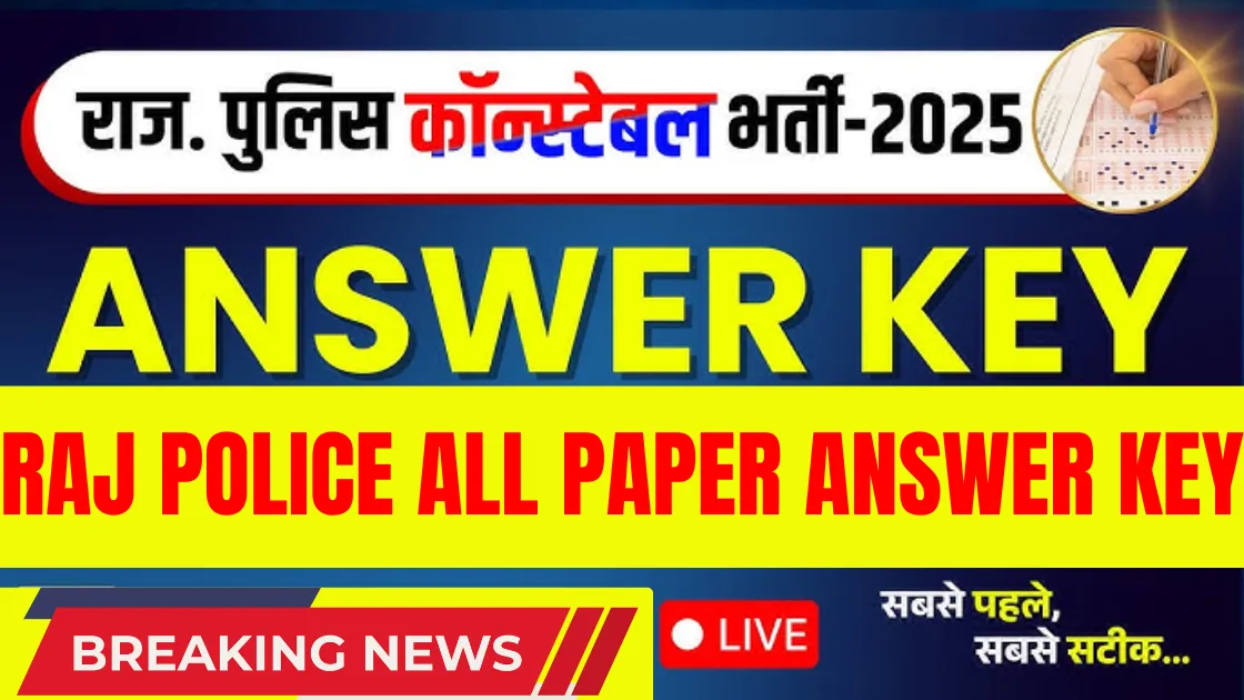 Rajasthan Police Constable Answer Key 2025