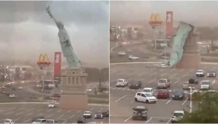Storm Destroys Giant Statue of Liberty Replica in Brazil